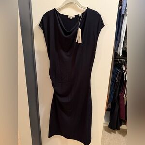 NWT - Vince Sleeveless Gathered-Waist Dress in Coastal Blue (Deep Navy)